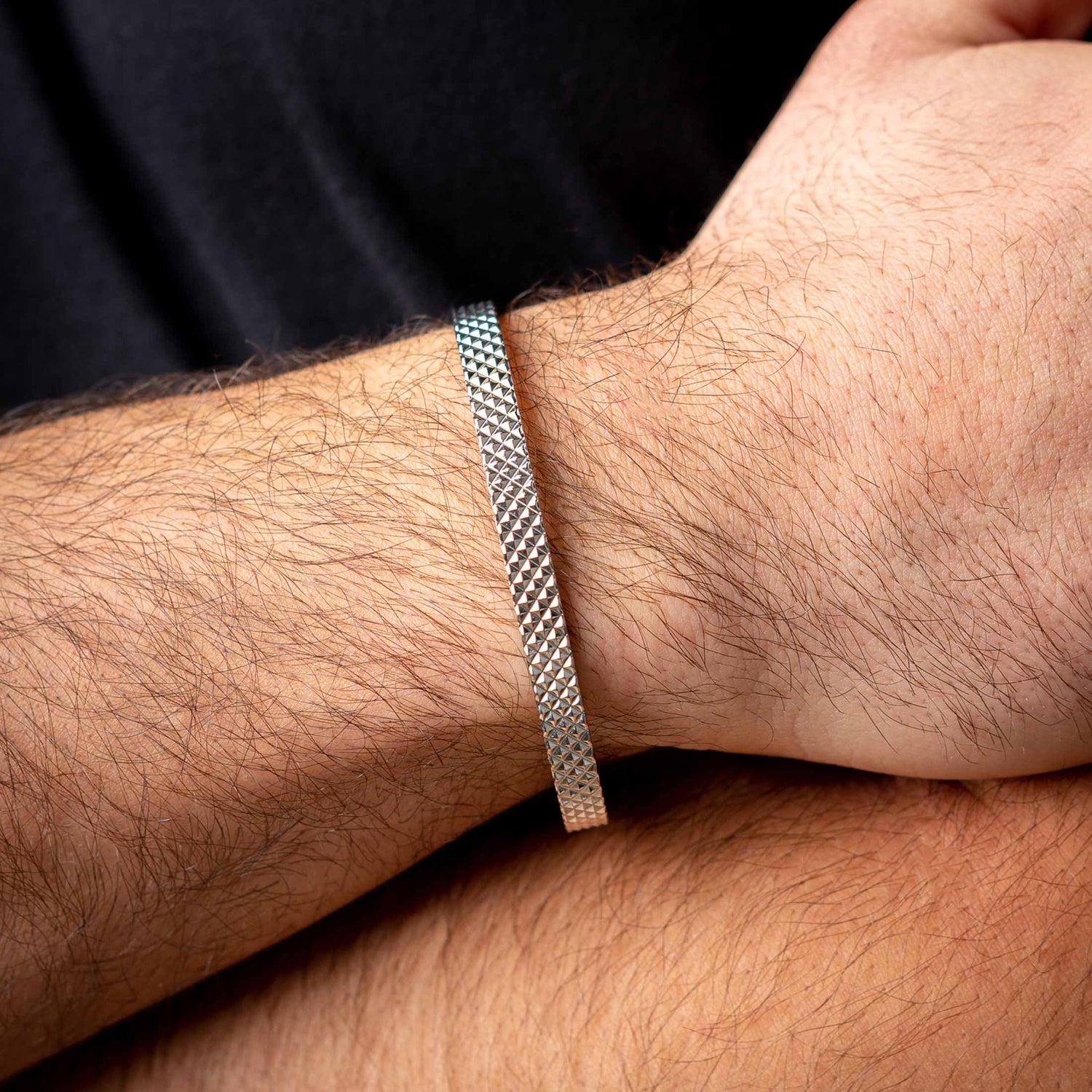 Cuff Armband met Diamant Motief