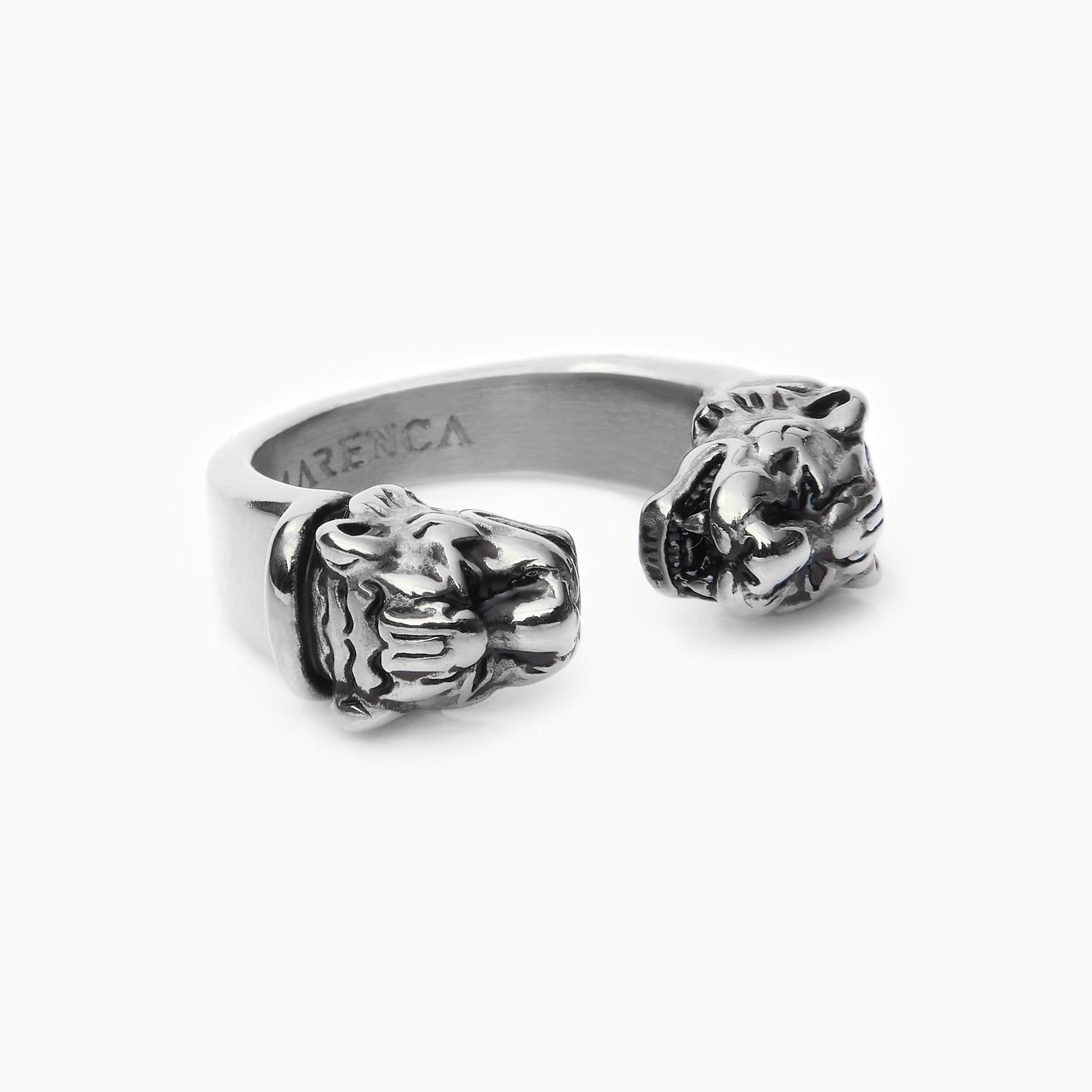 Cuff Ring met Tijgerkoppen