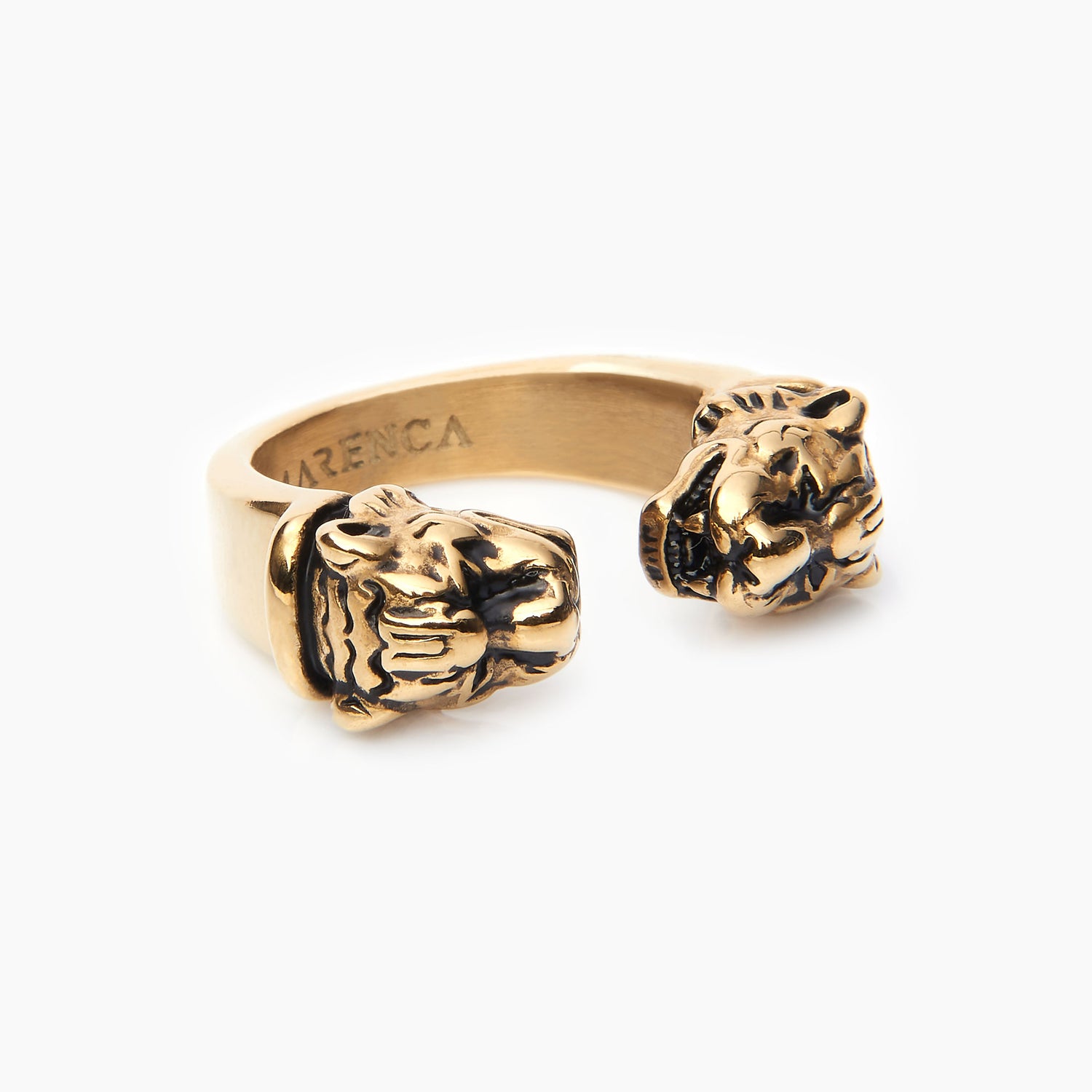Cuff Ring met Tijgerkoppen