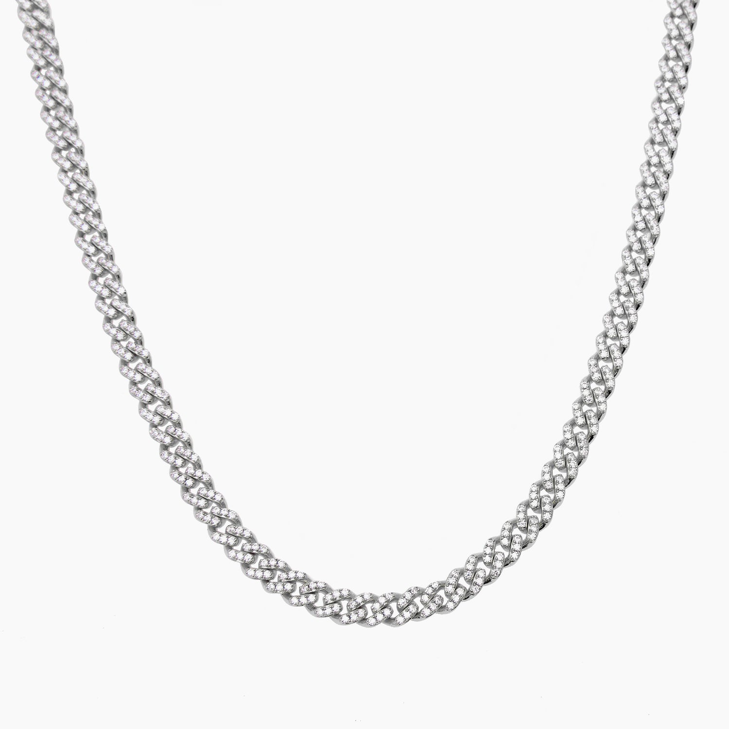 S925 Moissanite Cubaanse Schakelketting
