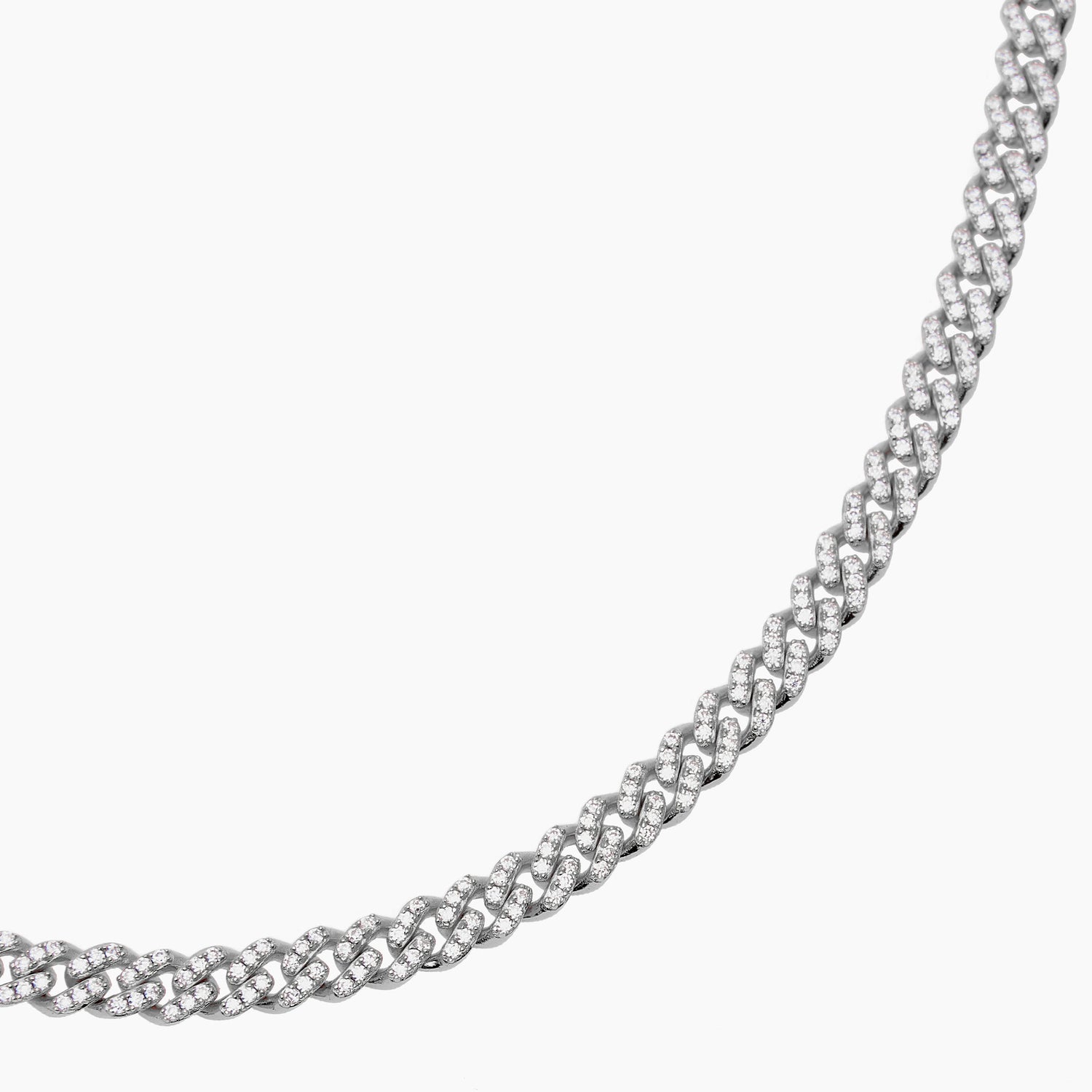 S925 Moissanite Cubaanse Schakelketting