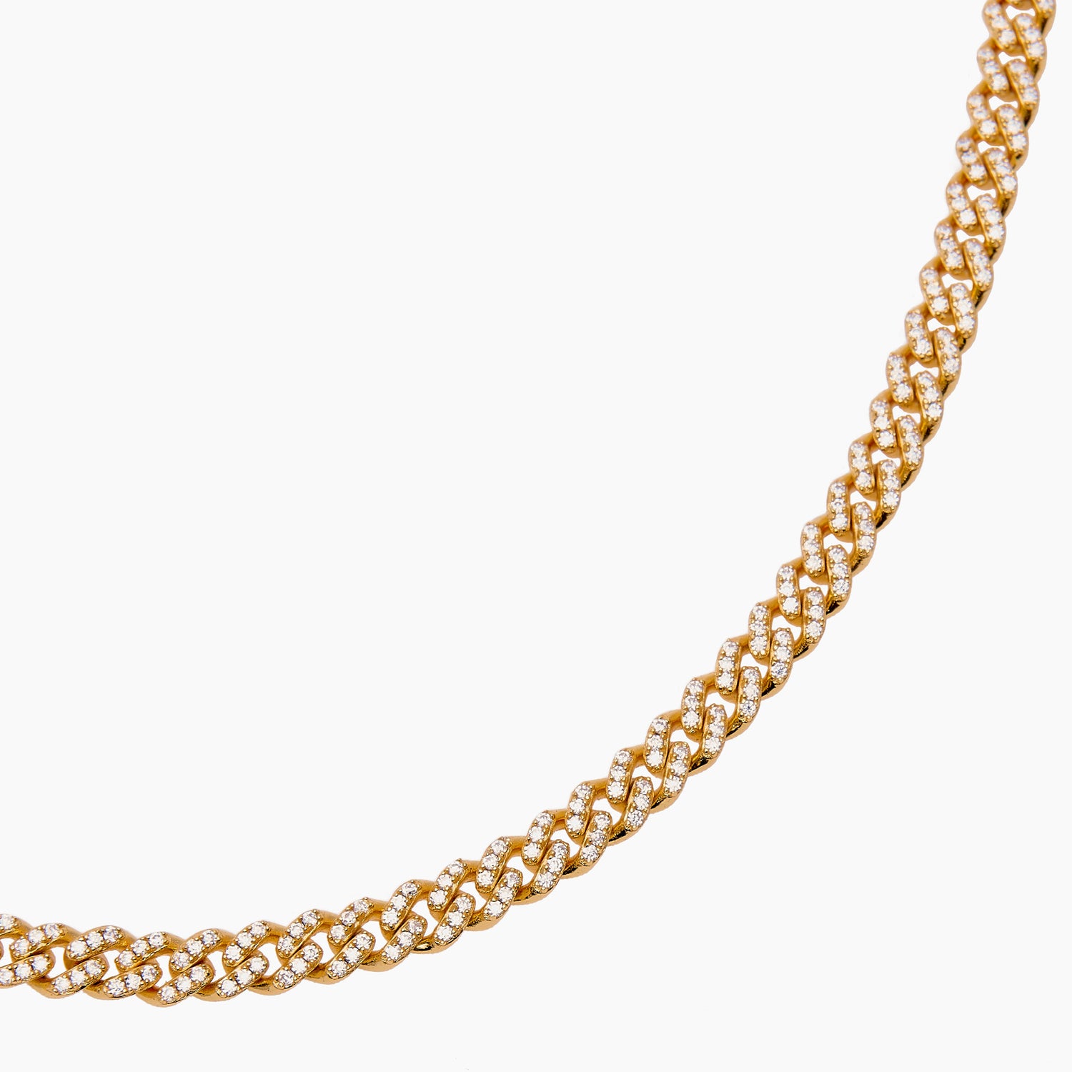 S925 Moissanite Cubaanse Schakelketting