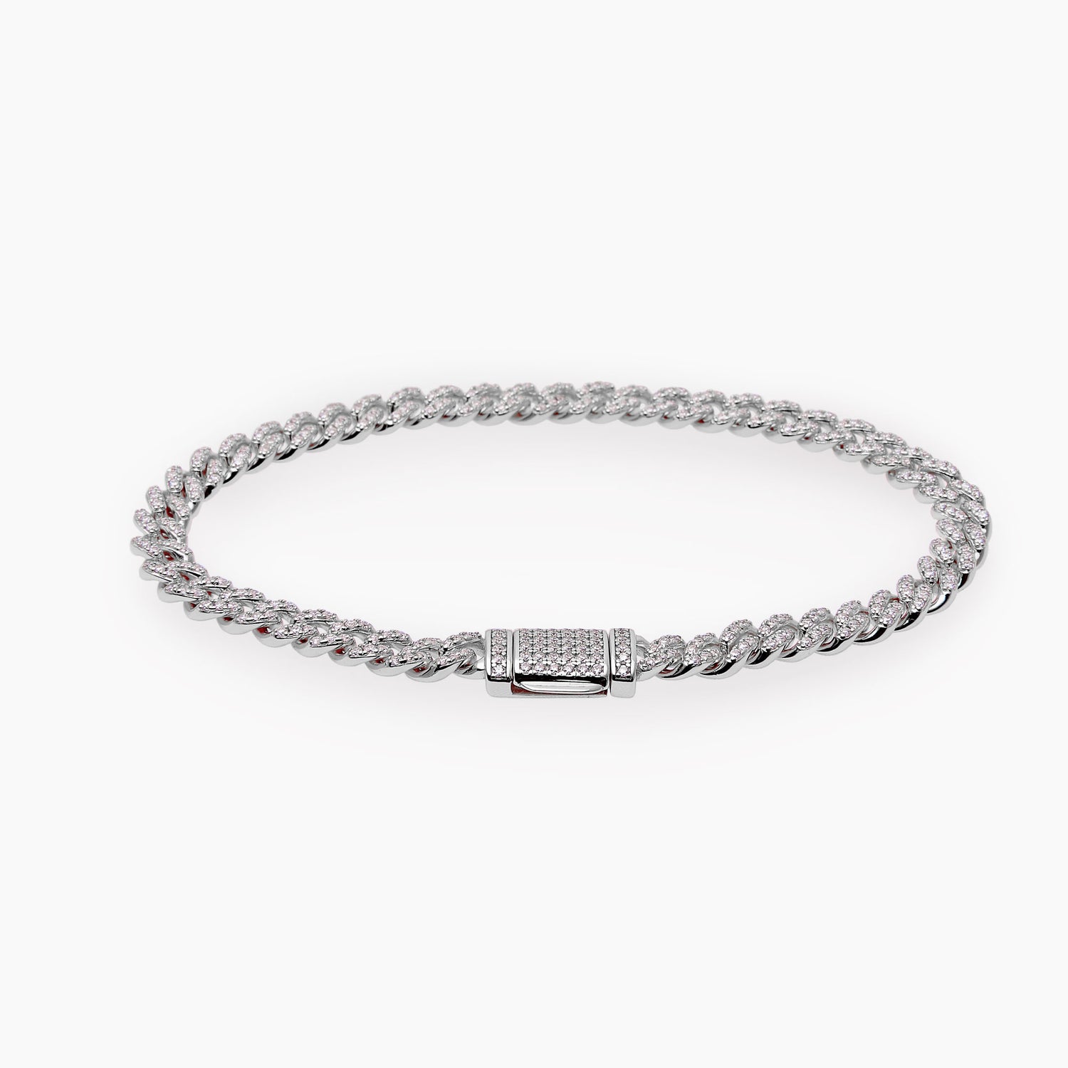 S925 Moissanite Cubaanse Schakelarmband