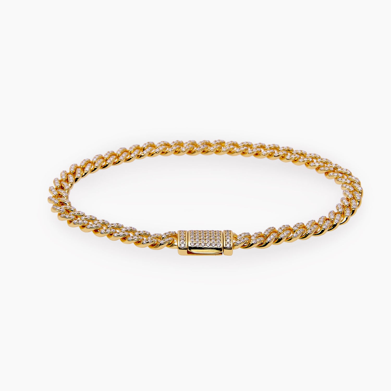 S925 Moissanite Cubaanse Schakelarmband