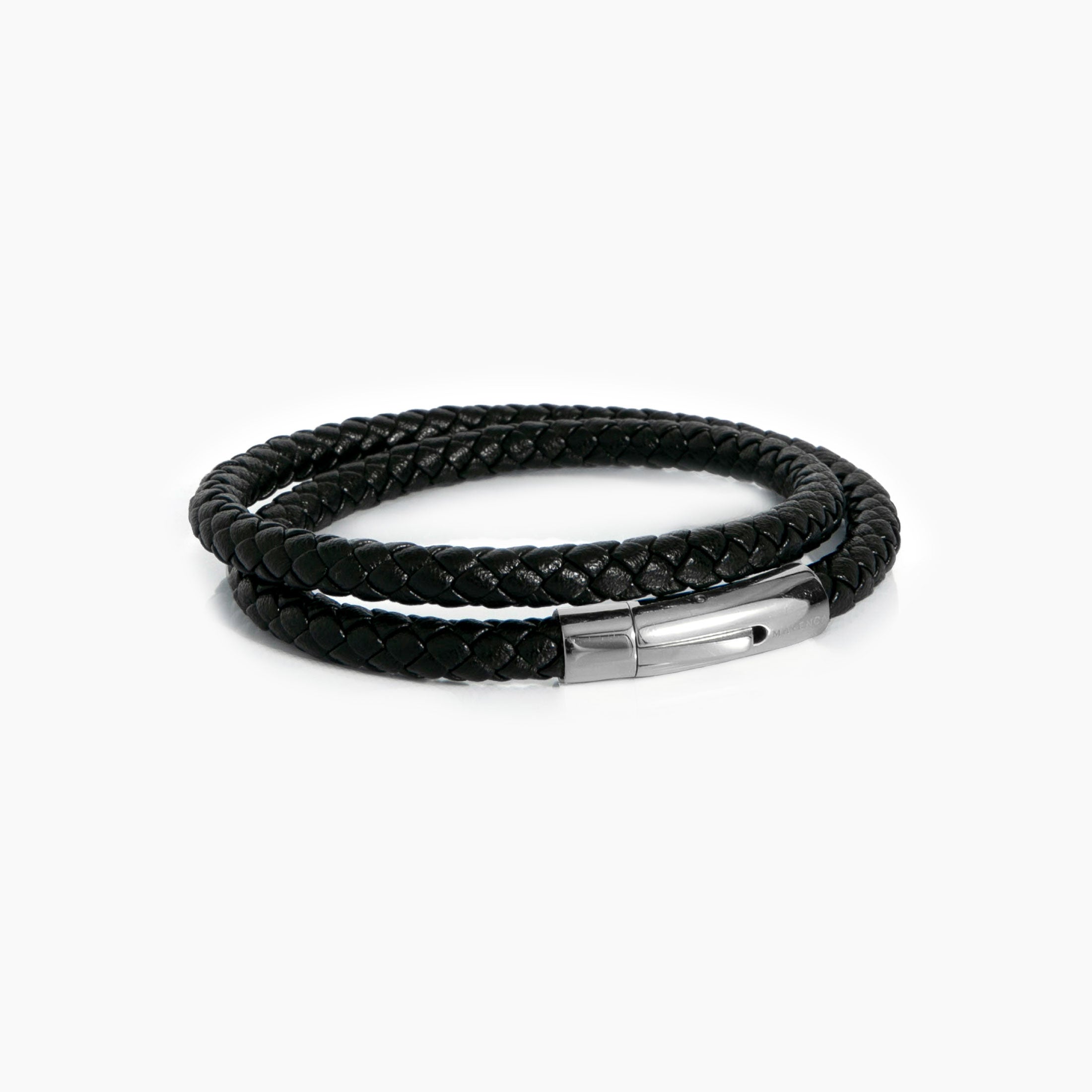 Leather Bracelet Silver