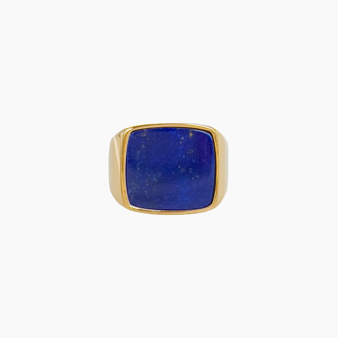 Lapis Signet Ring Gold
