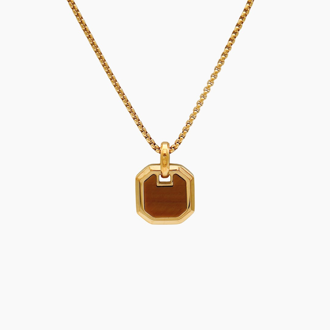 Tiger Eye Pendant Gold
