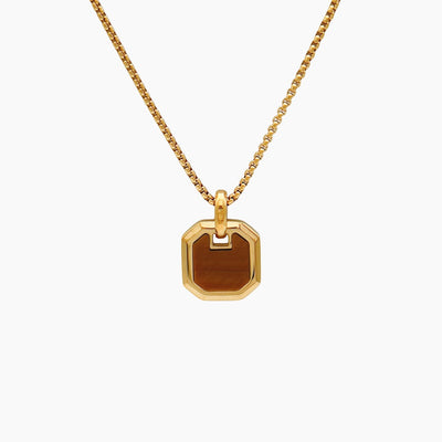 Tiger Eye Pendant Gold