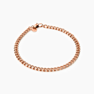 Cuban Bracelet Rose Gold - 4 mm