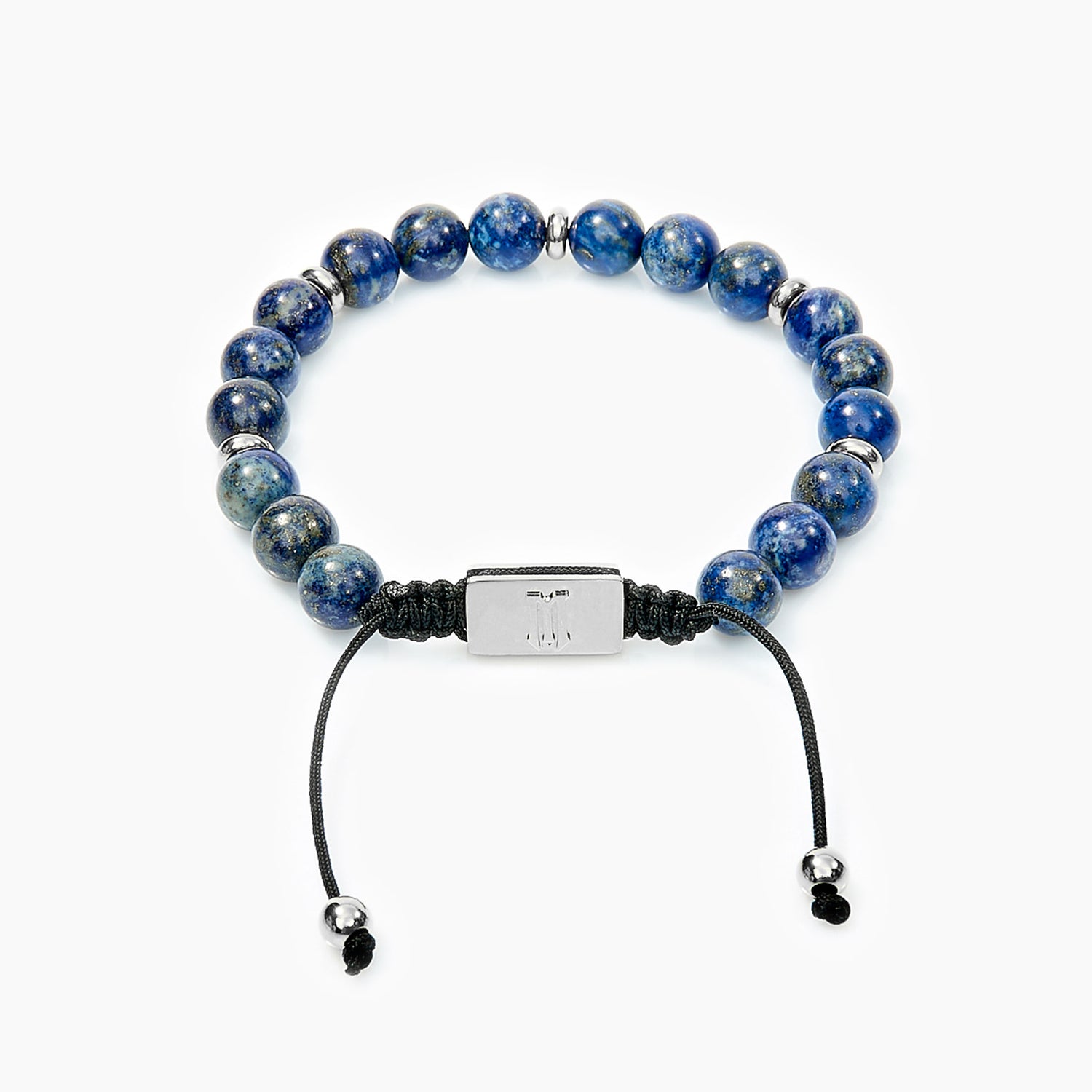 Lapis Lazuli Kralen Armband met Zilveren Marenca Logo