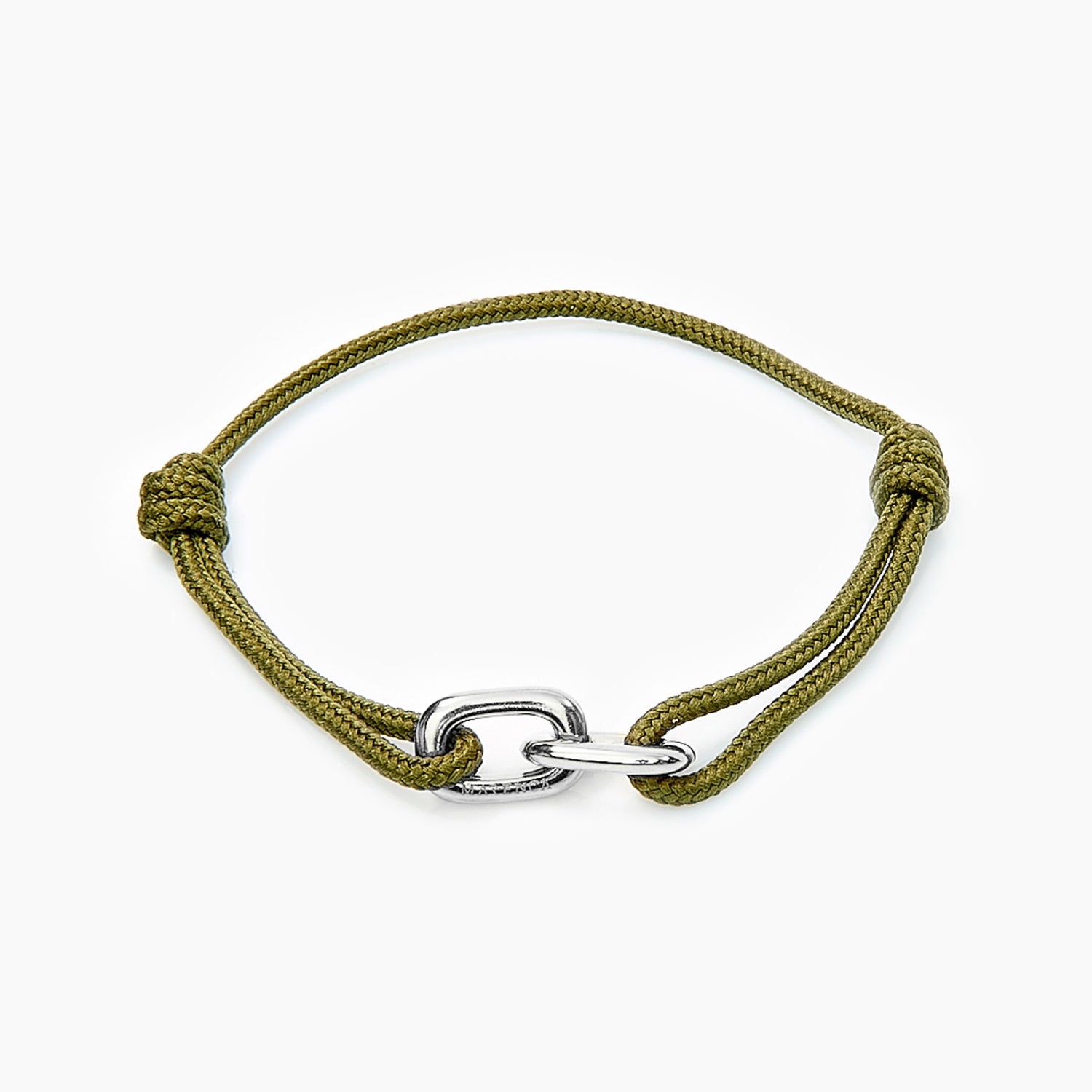 Bos Groene Armband met Zilveren Ringen