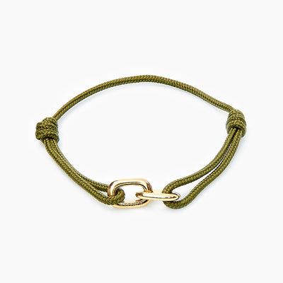 Green Rope Bracelet Gold