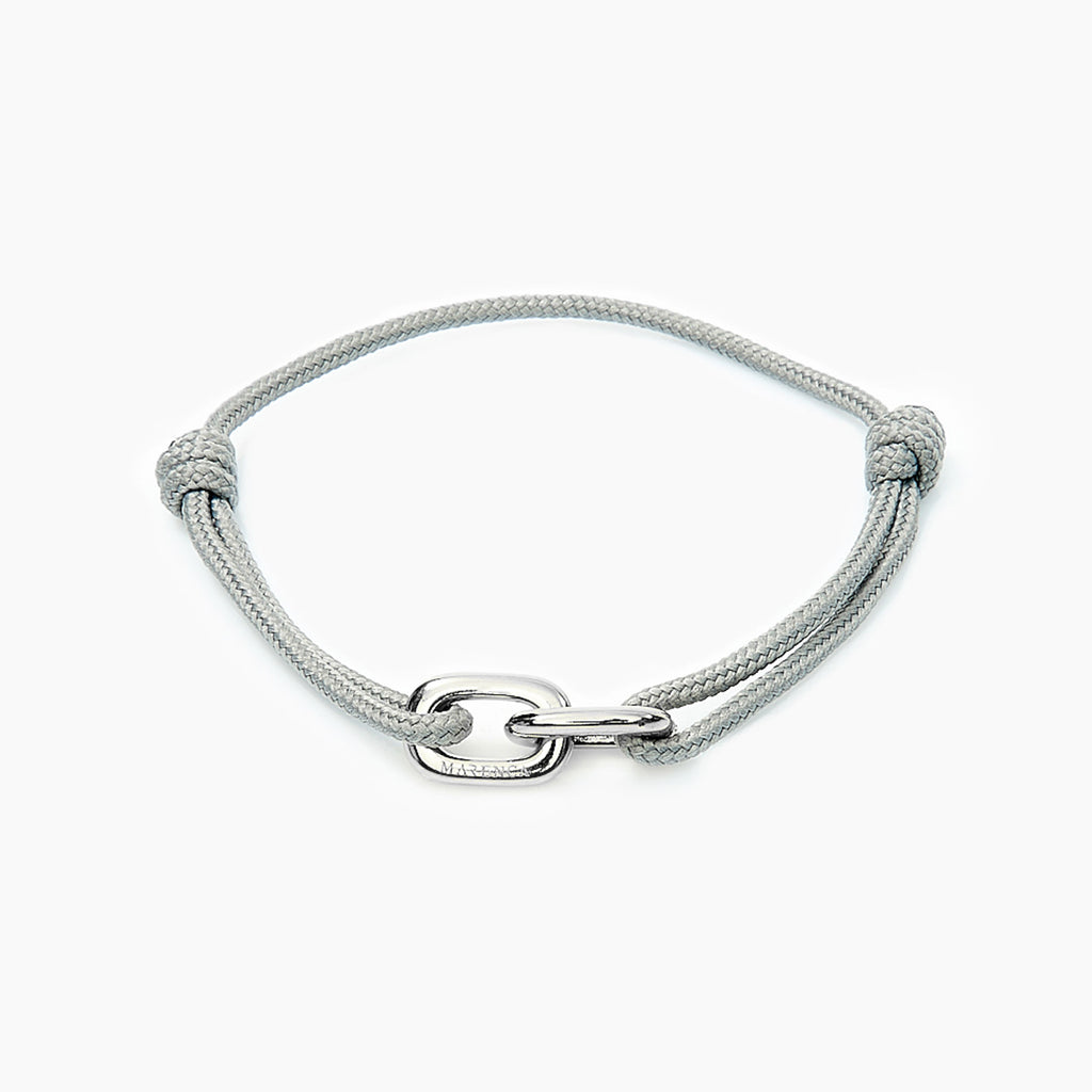 Grey Rope Bracelet Silver