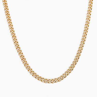 S925 Moissanite Cuban Chain Gold
